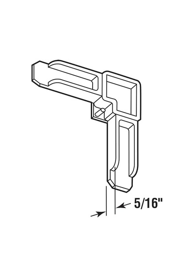 Prime Line Mp7729 50 Screen Çerçeve Köşe, 5/16 X 3/4 İnç, Beyaz Plastik, 50 Adet