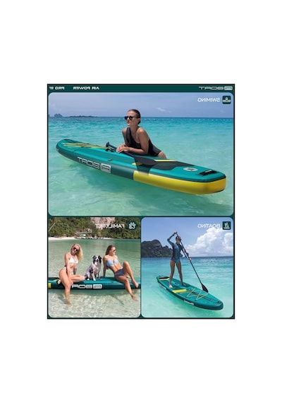 335x86x15 Cm Boyutlarında Şişme Sup Board, Geniş Ve Dengeli Tasarım