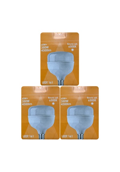 3 Adet Osaka 60w 350w Beyaz Işık E27 Duylu Kalın Duy Led Torch Ampul