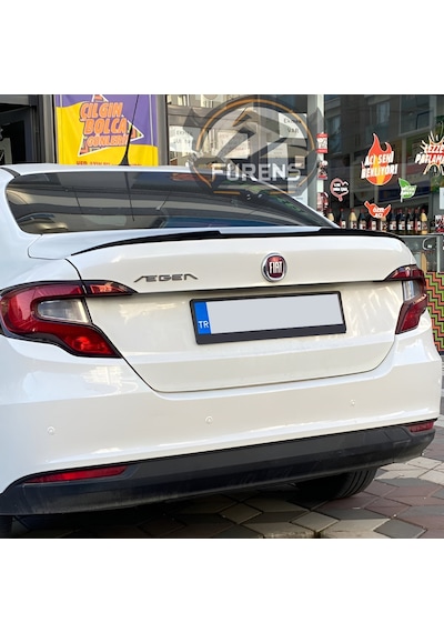 Fiat Egea Bagaj Üstü Yarasa Spoiler Piano Black 2015-2023 Uyumlu