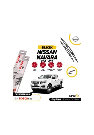 Nissan Navara Bosch Eco Silecek Takımı 2005-2013