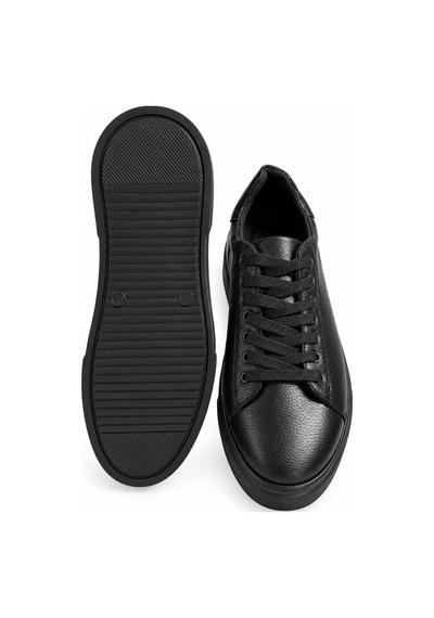 Yalçın Erkek Casual Bağcıklı Ortopedik Rahat Kaymaz Taban Sneaker Ayakkabı Siyah - 940118026 Siyah