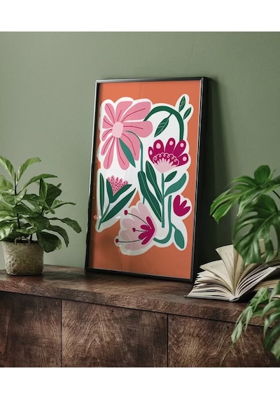 Çerçevesiz Poster Floral Enerji