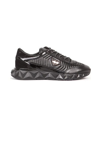 Siyah Marcomen 19498 Gerçek Deri Erkek Sneaker Siyah