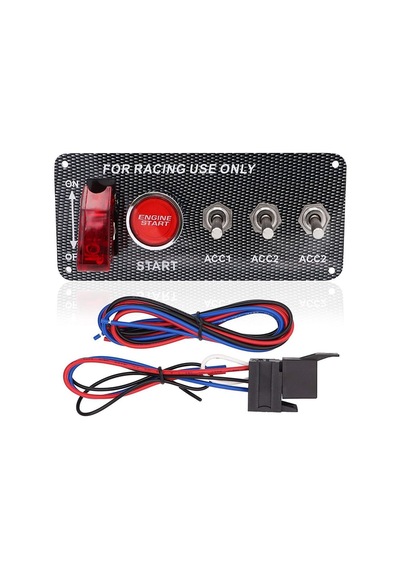 4'lü ON-OFF Toggle Switch Panel - Motor Start Butonlu