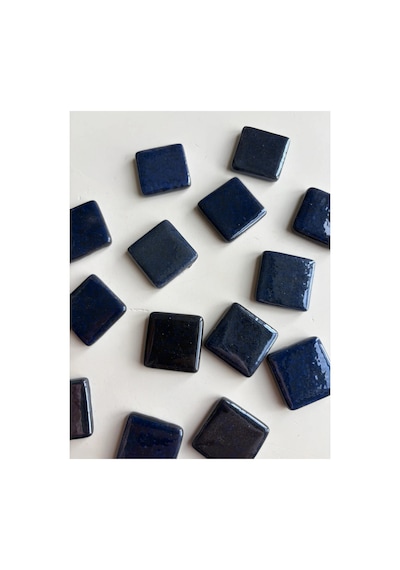 Sanatsal Mozaik Metalik Mavi 2,5x2,5cm Mozaik Sanatı Malzeme 100gr