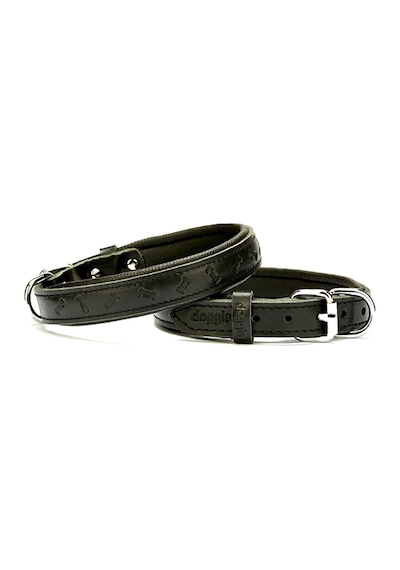 Doggie Konfor Deri Kemik Desenli Boyun Tasması 2X30-35Cm Siyah