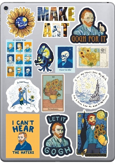 Make Art Temalı Sticker Seti Laptop Ajanda Pc Tablet Telefon Defter Etiket Bullet Journal Diğer
