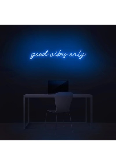 Good Vibes Only Yazılı Neon Tabela Mavi