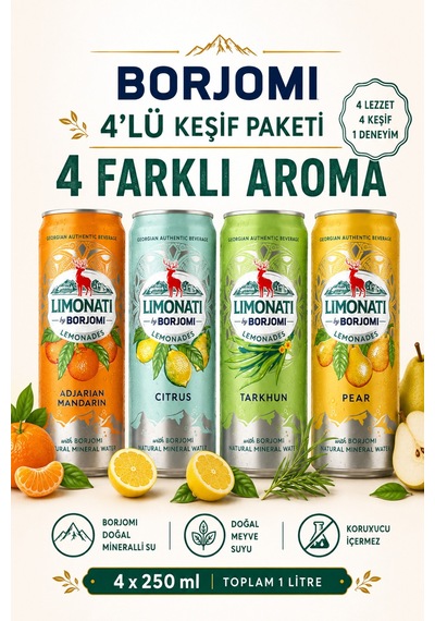 Limonati Keşif Paketi Teneke Kutu 330 Ml X 4