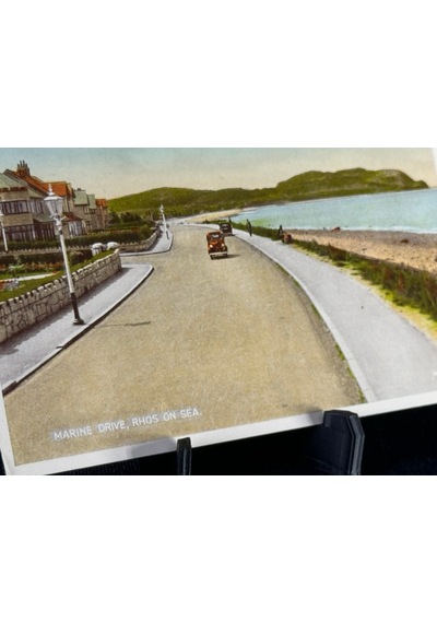 İngiltere Marıne Drıve, Rhos On Sea Post Card W1227 Carbo Colour Valentin & Son London Nadir