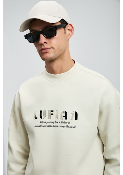 Lufian Oracle Erkek Sweatshirt Kırık Beyaz Kırık Beyaz 112030178100510 Beyaz