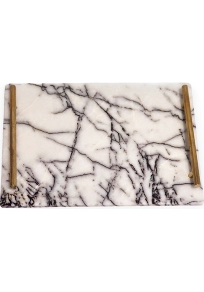 Lux & Marble Piazza. Dikdörtgen Damarı Beyaz Mermer Pirinç Kul .