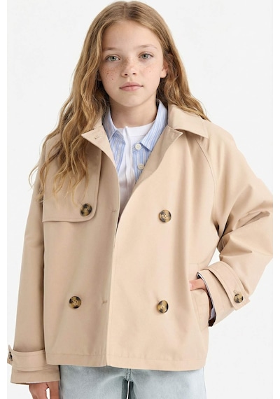 Defacto Kız Çocuk Regular Fit Trençkot D6938a825aubg387 Bej