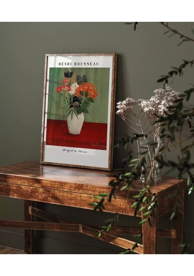 Çerçevesiz Poster Henri Rousseau Çiçek Buketi