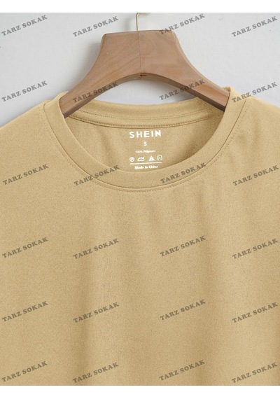 Flood Of Style Crop Ckod-232913 Düz Kısa Haki