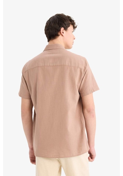 DeFacto %100 Pamuk Regular Fit Polo Yaka Yazlık Kısa Kollu Gömlek D8613AX25SMBN300