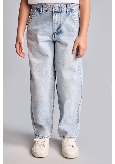 Defacto Baggy Fıt Jean Açık Mavi Pantolon Kız Çocuk H6244a826aunm39 Mavi-nm39