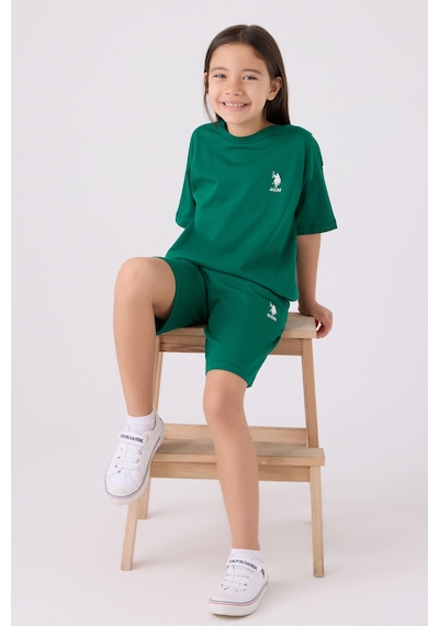 U.S. Polo Assn. U.s. Polo Assn Kız Çocuk Yeşil Bermuda Takım Us1848-c-v10 Yeşil