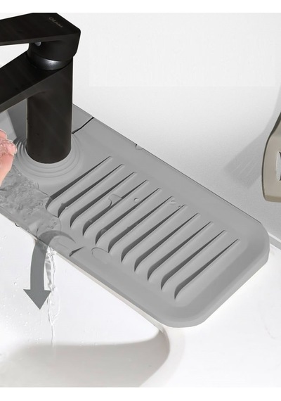 Elastik Mutfak Banyo Musluk Matı Düzenleyici Kaydırmaz Taban Organizer Labo Kenar Matı Çok Renkli