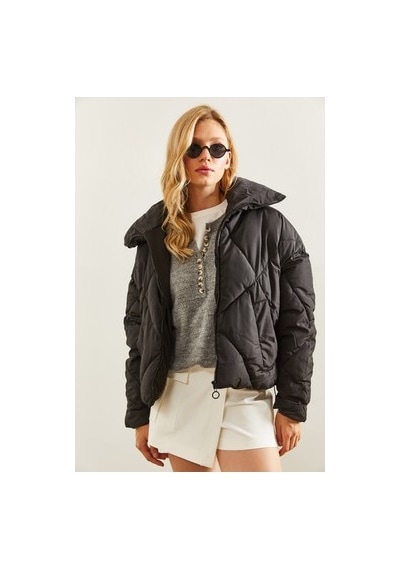 2Y Premium Kadın Oversize Şişme Mont, Rahat Ve Şık Tasarım Açık Camel