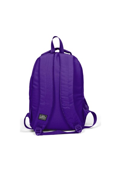 Coral High Kids Mor Üç Bölmeli USB Şarjlı Kulaklık Çıkışlı Okul Sırt Çantası 24311