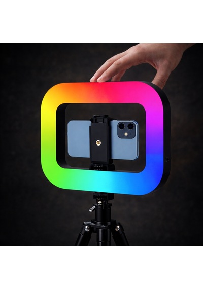 Gdx Phn-20w Rgb Led Video Işığı Sabitleyici Stabilizatörlü Vlog Rig Telefon Işık Seti