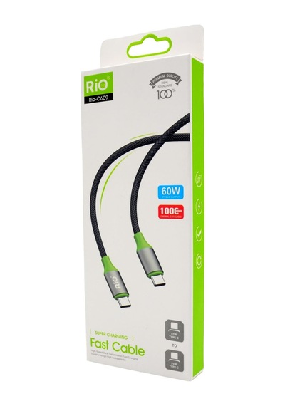 Rio Tech 60w Usb Type-c Hızlı Şarj Ve Data Kablosu 1 Metre