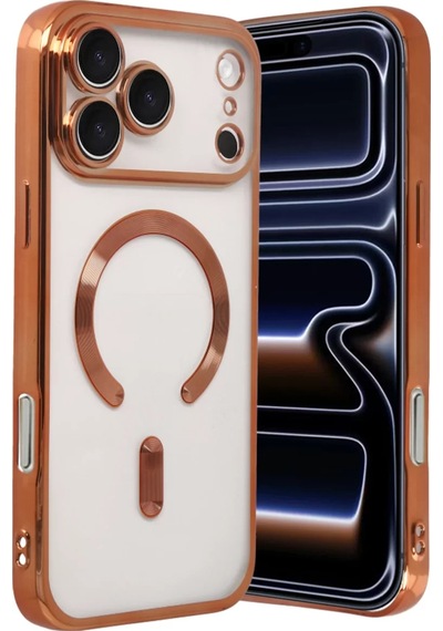 Newface Apple İphone 17 Pro Max Kross Magneticsafe Kapak - Turuncu