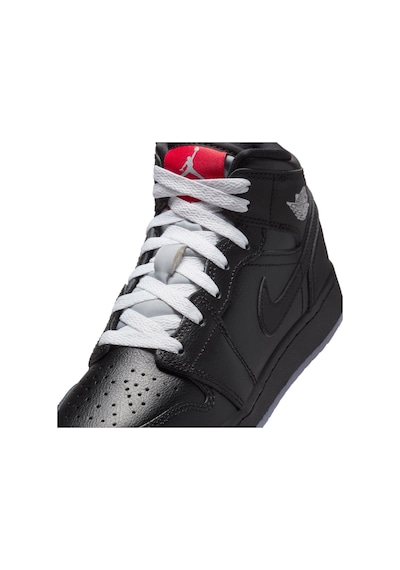 Nike Air Jordan 1 Mid Bg Çocuk Basketbol Ayakkabısı Siyah