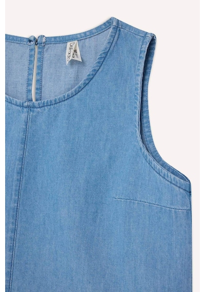 DeFacto Kız Çocuk Kolsuz Jean Bluz E6194A825SMNM28