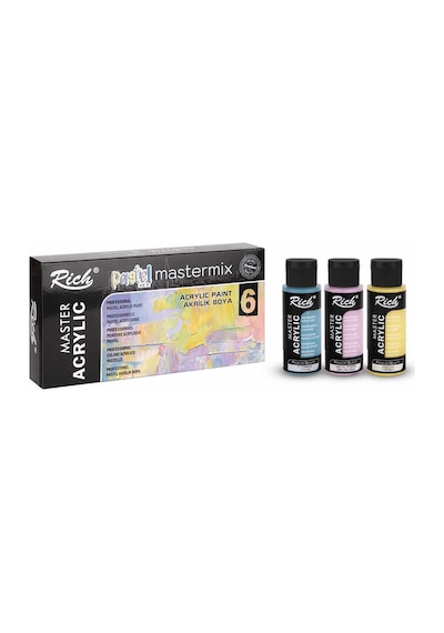 Rich Mastermix Akrilik Boya Pastel Renkler 6X60Cc