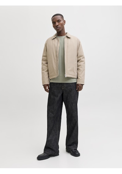 Jack & Jones Erkek Loose Fit Kisa Kollu Tisört - Urban - 12254412 Vetiver