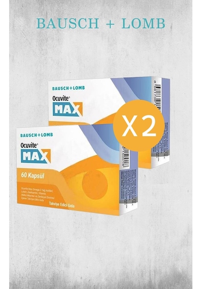 Bausch & Lomb Ocuvite Max Takviye Edici Gıda 2 x 60 Kapsül