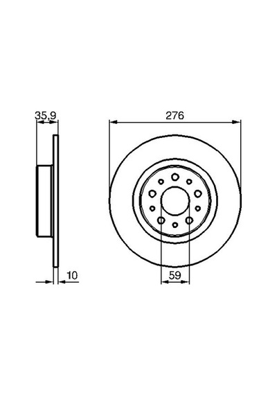 Alfa Romeo 156 1.9jtd 2002-2005 Bosch Arka Disk 276mm 2 Adet