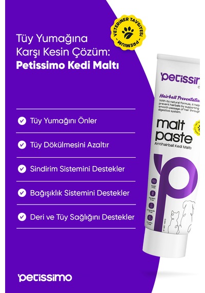 Petissimo Care Antihairball Kedi Maltı - Tüy Yumağı Önleyici