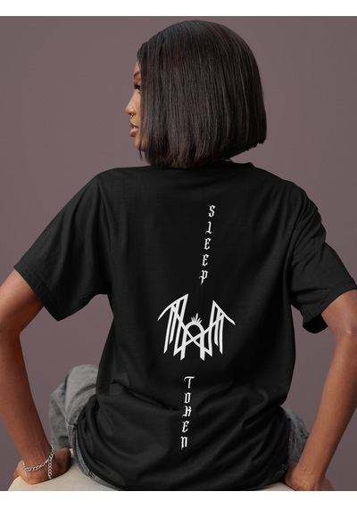 Sleep Token Rock Metal Sırt Baskılı Unisex Oversize Müzik Grubu T Siyah