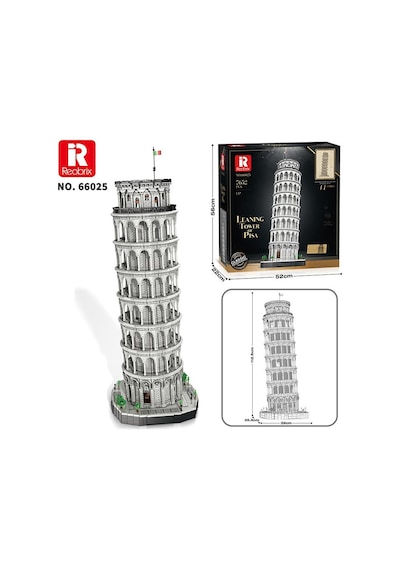 Reobrix 66025 Pisa Kulesi Yaratıcı Yapı Blok Seti Building Blocks Leaning Tower Of Pisa -7652 Parça