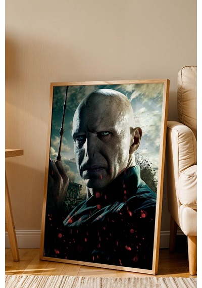 Lord Voldemort Mürver Asa Çerçeveli Tablo - Lüks Harry Potter Karanlık Lord Karakter Duvar Dekoru Kayın Lord Voldemort Mürver Asa Çerçeveli Tablo - Lüks Harry Potter Karanlık Lord Karakter Duvar Dekoru Kayın