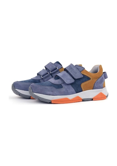 Ortopedikal 3880 Rakerplus Hakiki Deri Mavi Süet-taba Çocuk Sneakers Spor Ayakkabı Cırtlı Mavi Süet-taba