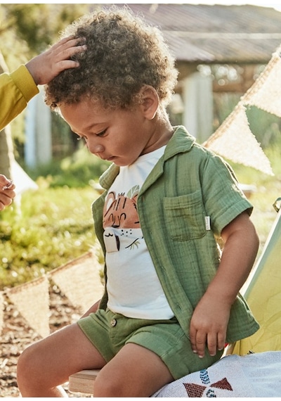 Mayoral Erkek Bebek Krem Gömlek 01111-092 Yeşil