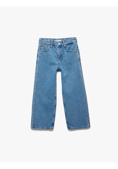 Koton Pamuklu Cep Detaylı Geniş Paça Denim Pantolon Lıght Indıgo 5skg40143ad Açık Mavi Koton Pamuklu Cep Detaylı Geniş Paça Denim Pantolon Lıght Indıgo 5skg40143ad Açık Mavi
