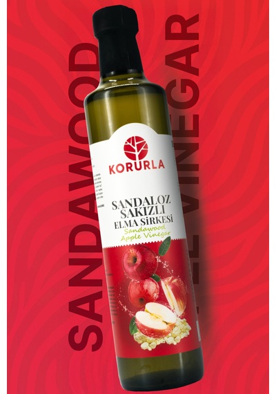 Sandaloz Sakızlı Elma Sirkesi Doğal Fermantasyon Sandalwood Apple Vinegar 500 Ml