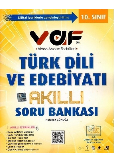 10.Sınıf Türk Dili ve Edebiyatı Akıllı Soru Bankası -  Vaf Yayınları