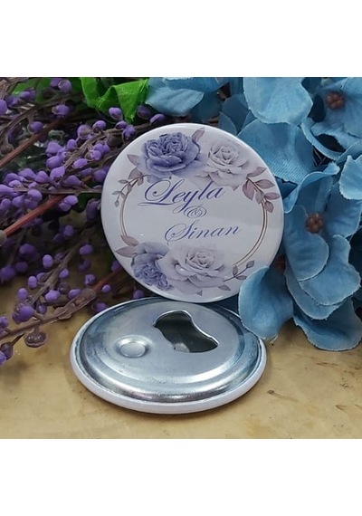 Mavi Mor Açaçak Magnet Söz Nişan Nikah Hediyesi Nikah Şe(30 Adet)