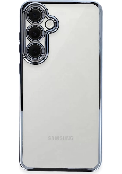 Newface Samsung Galaxy S24 Fe Kılıf Razer Lensli Silikon - Lacivert