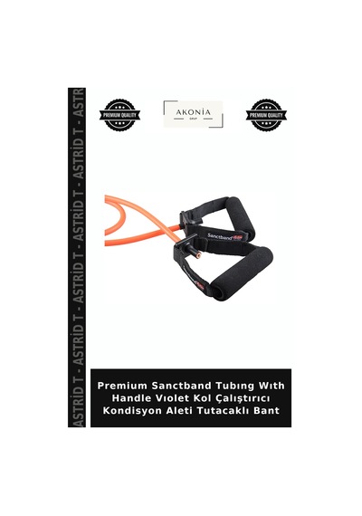 Premium Sanctband Tubıng Wıth Vıolet Kol Çalıştırıcı Kondisyon Aleti Tutacaklı Bant Mor