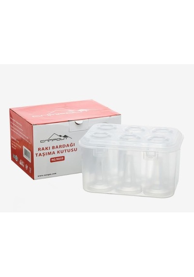 Bardak Taşıma Koruma Aparatı Kutusu Plastik 6'lı Rakı Bardaklığı