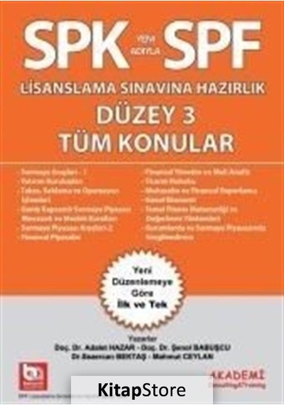 Spf Lisanslama Sınavına Hazırlık Düzey 3 Tüm Konular / Komisyon