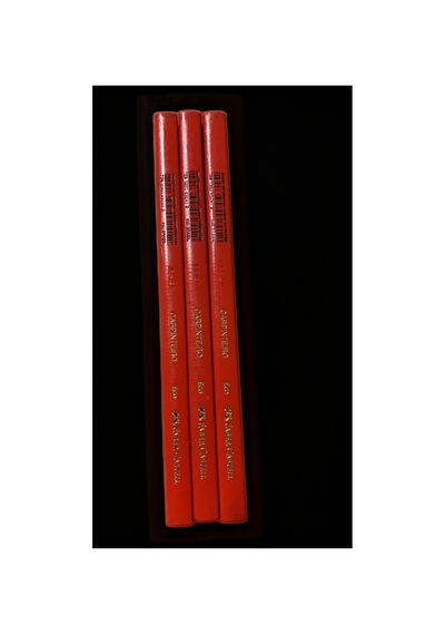 Faber-castell Carpinteiro Marangoz Kalemi Bd-40 Eco Kırmızı 3'lü Set Parlak Siyah